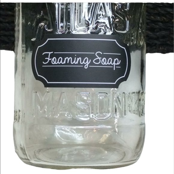 HOLD-Mason Foaming Soap Dispenser with Mesh-Pouf - Picture 2 of 4